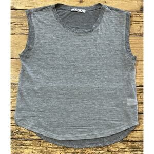 Chloe K Women’s Heather Gray Knit Sleeveless Sparkle Top Size XS
